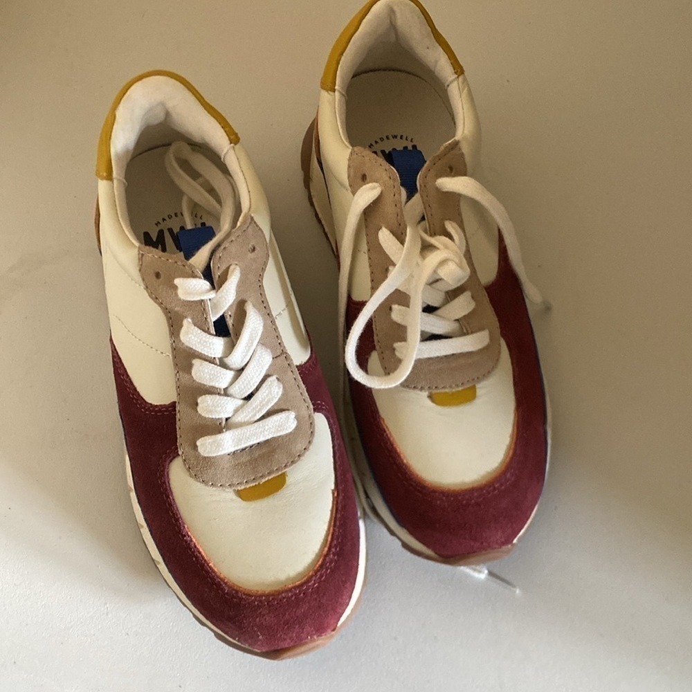MADEWELL KICKOFF TRAINER SNEAKERS IN
COLORBLOCK LEATHER AND SUEDE SIZE 5 NEW - Picture 2 of 7